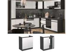 Besteckkästen|Zubehör Für Küchenarmatur<Vicco Spülenunterschrank R-Line Küchenunterschrank für die Spüle /Anthrazit 80 cm AP Eiche Weiß