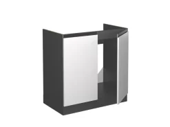 Besteckkästen|Zubehör Für Küchenarmatur<Vicco Spülenunterschrank R-Line Küchenunterschrank für die Spüle /Anthrazit 80 cm AP Eiche Weiß