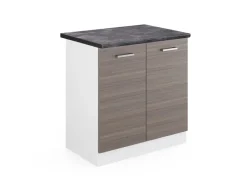 Clearance Vicco Spülenunterschrank R-Line Küchenunterschrank für die Spüle Grau/Weiß 80 cm AP Anthrazit Edelgrau