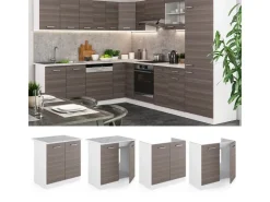 Clearance Vicco Spülenunterschrank R-Line Küchenunterschrank für die Spüle Grau/Weiß 80 cm AP Anthrazit Edelgrau