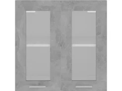 Best vidaXL Hängeglasschrank Betongrau 60x31x60 cm Holzwerkstoff