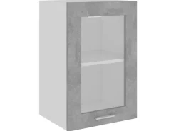 Küchenregale|Vorratsdosen<vidaXL Hängeglasschrank Betongrau 40x31x60 cm Holzwerkstoff