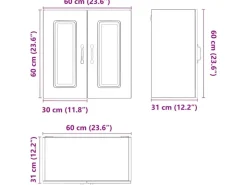 vidaXL Küchen-Hängeschrank Kalmar Sonoma-Eiche Holzwerkstoff 853580 Küchenschränke