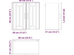 Discount vidaXL Küchen-Hängeschrank Lucca Hochglanz-Weiß Holzwerkstoff 853819 Küchenschränke