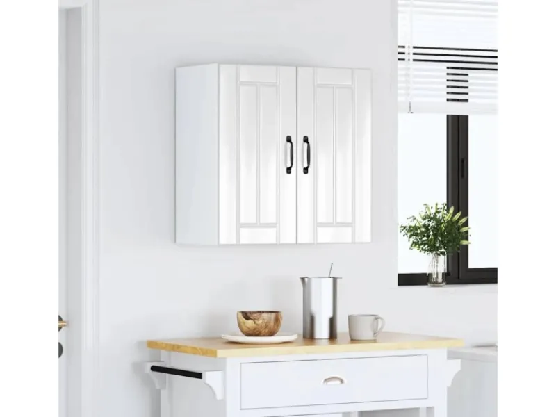 Discount vidaXL Küchen-Hängeschrank Lucca Hochglanz-Weiß Holzwerkstoff 853819 Küchenschränke