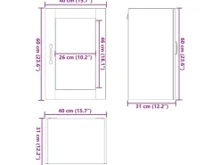 Best vidaXL Küchen-Hängeschrank mit Glastür Porto Hochglanz-Weiß 854009 Hochglanz Weiß
