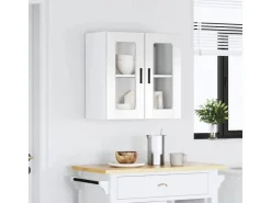 Best vidaXL Küchen-Hängeschrank mit Glastür Porto Hochglanz-Weiß 854009 Hochglanz Weiß