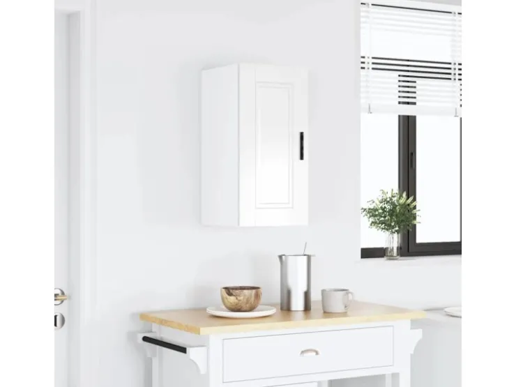 Küchenschränke<vidaXL Küchen-Hängeschrank Porto Hochglanz-Weiß Holzwerkstoff 854019 Hochglanz Weiß