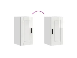 Küchenschränke<vidaXL Küchen-Hängeschrank Porto Hochglanz-Weiß Holzwerkstoff 854019 Hochglanz Weiß