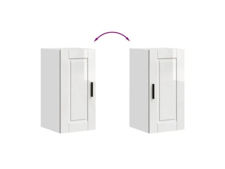 Küchenschränke<vidaXL Küchen-Hängeschrank Porto Hochglanz-Weiß Holzwerkstoff 854019 Hochglanz Weiß