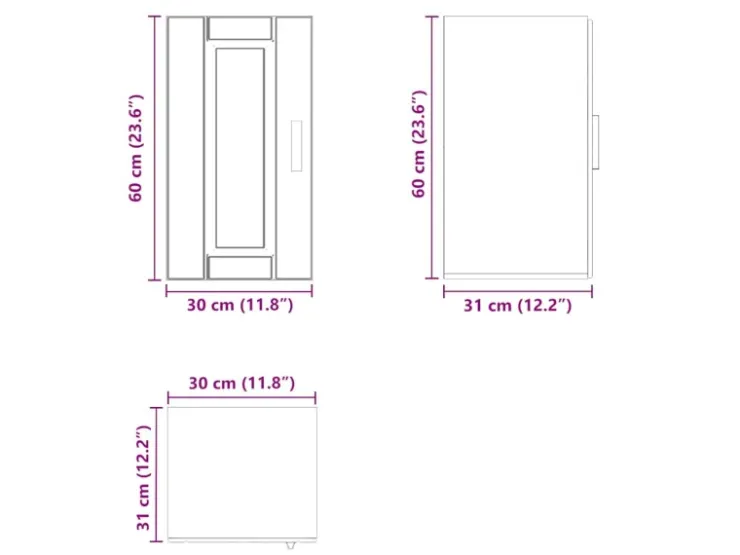 Küchenschränke<vidaXL Küchen-Hängeschrank Porto Hochglanz-Weiß Holzwerkstoff 854019 Hochglanz Weiß