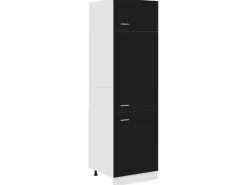 Sale vidaXL Kühlumbauschrank Schwarz 60x57x207 cm Holzwerkstoff Kühlschränke