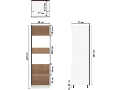 Sale vidaXL Kühlumbauschrank Schwarz 60x57x207 cm Holzwerkstoff Kühlschränke