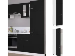 Sale vidaXL Kühlumbauschrank Schwarz 60x57x207 cm Holzwerkstoff Kühlschränke