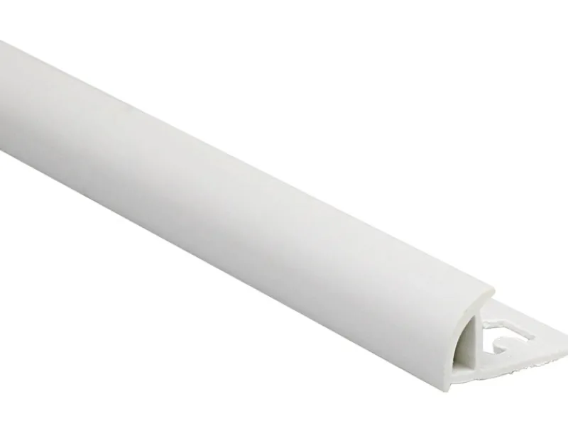 Sale Viertelkreis-Abschlussprofil PVC matt Weiß 10 mm x 2,5 m Küchenrückwände
