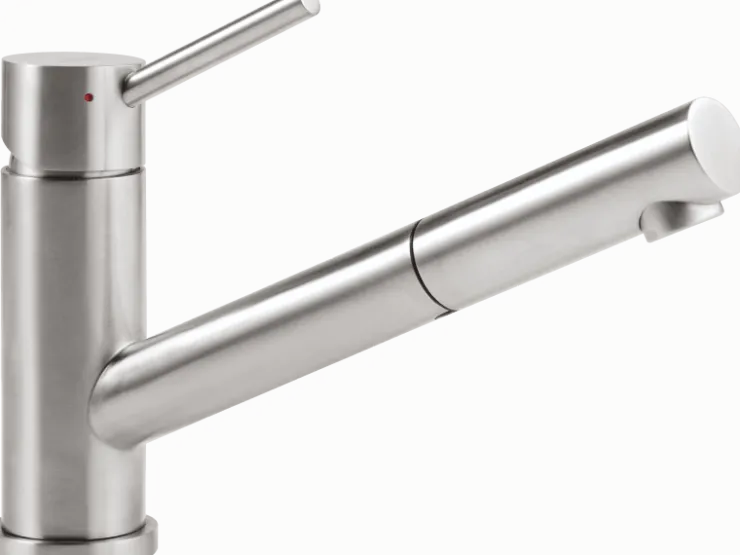 Villeroy & Boch Küchenarmatur Como Shower Hochdruck-Armatur Ausziehbare Brause Wassersparend Edelstahl Massiv