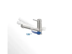 Villeroy & Boch Küchenarmatur Como Shower Hochdruck-Armatur Ausziehbare Brause Wassersparend Edelstahl Massiv