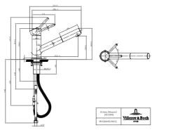 Villeroy & Boch Küchenarmatur Como Shower Hochdruck-Armatur Ausziehbare Brause Wassersparend Edelstahl Massiv