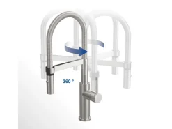Hot Villeroy & Boch Küchenarmatur Steel Expert Compact Hochdruck Armatur Umschaltfunktion Wassersparend Edelstahl Massiv