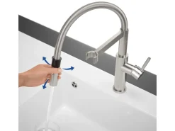 Sale Villeroy & Boch Küchenarmatur Steel Expert 2-0 Hochdruck Armatur Umschaltfunktion Wassersparend Edelstahl Massiv