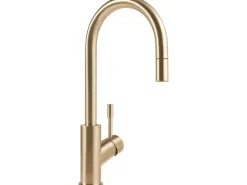 Sale Küchenarmatur Umbrella Flex Hochdruck-Armatur mit Ausziehbarer Brause Wassersparend Gold Einhebelmischer