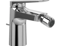 Oasis Bidetarmatur Einhebelmischer mit Zugstange Keramikkartusche Wassersparend Auslaufhöhe 73mm Chrom Einhebelmischer