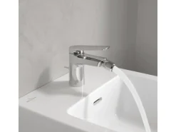 Oasis Bidetarmatur Einhebelmischer mit Zugstange Keramikkartusche Wassersparend Auslaufhöhe 73mm Chrom Einhebelmischer