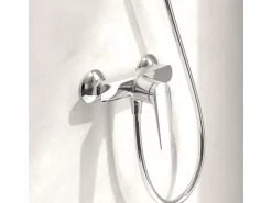 Villeroy & Boch Einhebelmischer<Oasis Duscharmatur Einhebel-Mischbatterie Rückflussschutz & Keramikkartusche Aufputzmontage Rund Chrom