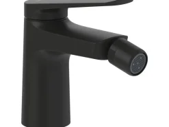 Sale Villeroy & Boch Oasis Einhebel-Bidetarmatur mit Zugstange Keramikkartusch Wassersparend Auslaufhöhe 73mm Rund Matt Black