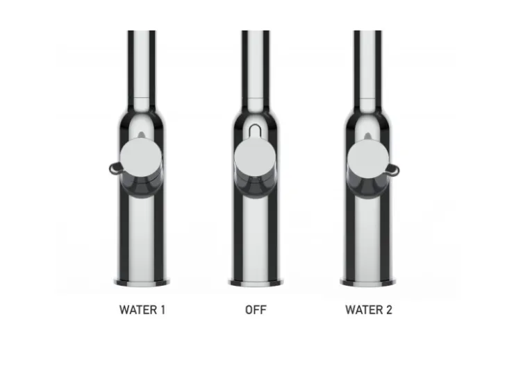 VIZIO 4 Wege Wasserhahn Küchenarmatur BOD mit 360° Schwenkbarem Auslauf Abnehmbare 2 Strahl Handbrause Verchromt Einhebelmischer