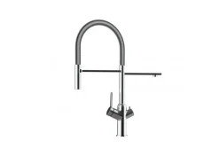 VIZIO 4 Wege Wasserhahn Küchenarmatur BOD mit 360° Schwenkbarem Auslauf Abnehmbare 2 Strahl Handbrause Verchromt Einhebelmischer