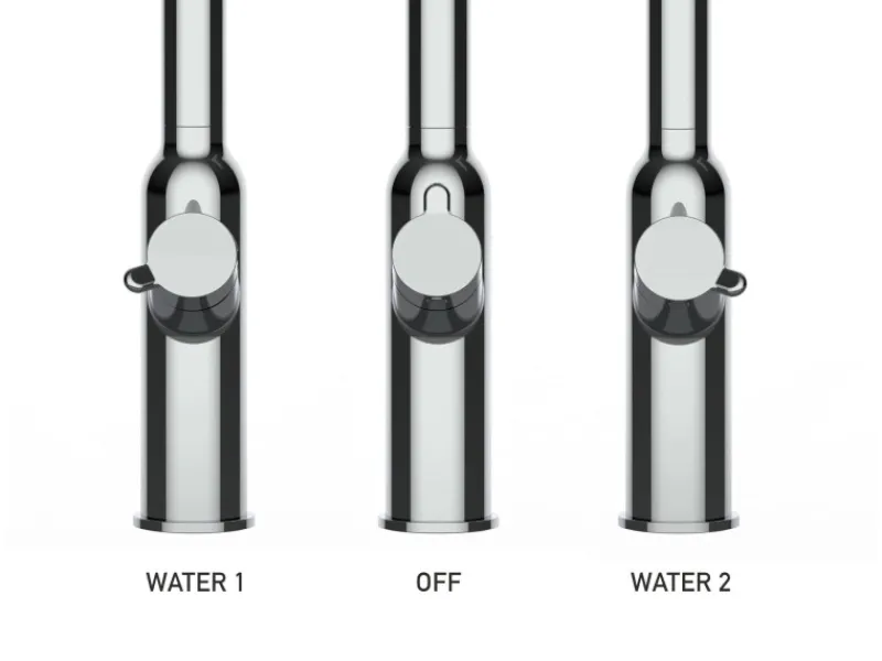 VIZIO 4 Wege Wasserhahn Küchenarmatur BOD mit 360° Schwenkbarem Auslauf Abnehmbare 2 Strahl Handbrause Verchromt Einhebelmischer