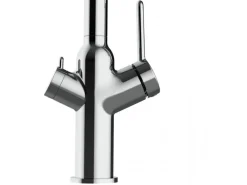 VIZIO 4 Wege Wasserhahn Küchenarmatur BOD mit 360° Schwenkbarem Auslauf Abnehmbare 2 Strahl Handbrause Verchromt Einhebelmischer