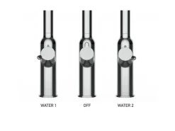 VIZIO 4 Wege Wasserhahn Küchenarmatur BOD mit 360° Schwenkbarem U Auslauf Schwarz Matt