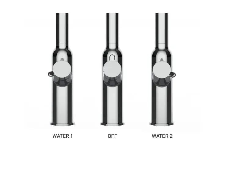 VIZIO 4 Wege Wasserhahn Küchenarmatur BOD mit 360° Schwenkbarem U Auslauf Schwarz Matt