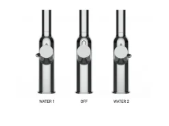 Zubehör Für Küchenarmatur|Ersatzteile Küchenarmatur<VIZIO 4 Wege Wasserhahn Küchenarmatur FC mit 360° Schwenkbarem L Auslauf Schwarz Matt