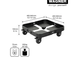 Wagner design yourself Töpfe<Wagner design Pflanzenroller Sun City 0816 Schwarz