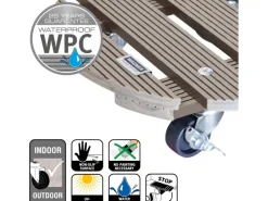 Discount Wagner WPC Pflanzenroller GH 0536 Ø 29 cm Taupe FSC® Töpfe
