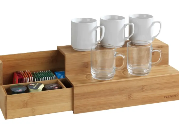 Clearance Wenko Bambus Treppe für Kaffee und Tee 33 cm x 17,5 cm x 15 cm