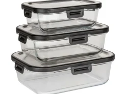 Wenko Vorratsdosen|Vorratsbehälter<Glas Frischhaltedose Steel Black Outdoor Kitchen 1 l