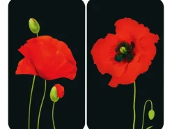 Best Herdabdeckplatten Universal Mohn 2er Set Mehrfarbig Herdabdeckungen|Pfannen