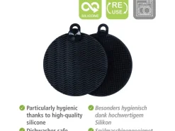 Wenko Silikon Spülschwamm  Soft  2 Stück Black Outdoor Kitchen Schwarz