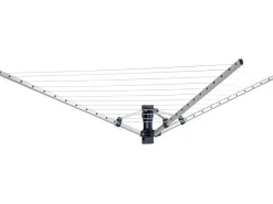 Best Wenko Wand-Wäschespinne Aluminium 195 cm x 42 cm x 104 cm Trockenlänge 18 m