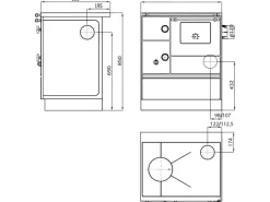 Küchenofen K 176 A-70 rechts Stahl Schwarz 5 kW Herde