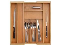 Sale Zeller Besteckkasten Ausziehbar Bambus/HDF 6,5 cm x 35 cm x 43 cm Natur
