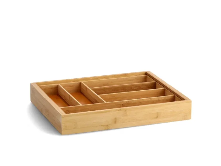 Sale Zeller Besteckkasten Ausziehbar Bambus/HDF 6,5 cm x 35 cm x 43 cm Natur