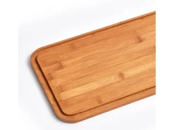 Best Zeller Brotkasten Metall mit Bambusdeckel Metall 42,5 x 23 x 12,3 cm Matt Weiß