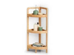 Clearance Zeller Eckregal Bambus 85 cm x 29 cm x 29 cm