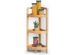 Clearance Zeller Eckregal Bambus 85 cm x 29 cm x 29 cm