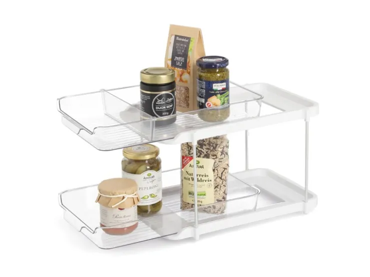 Online Zeller Etagenregal Kunststoff 23,5 cm x 21,3 cm x 33,3 cm Transparent